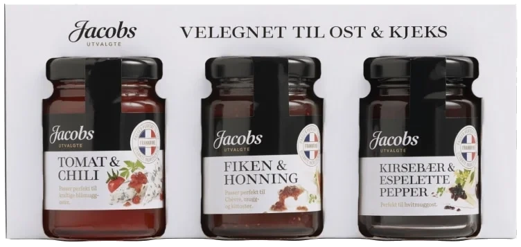 Syltetøy til Ost 3x110g Jacobs Utvalgte