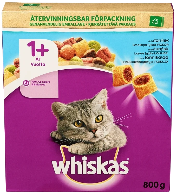 Whiskas Tunfisk 1+ 800g