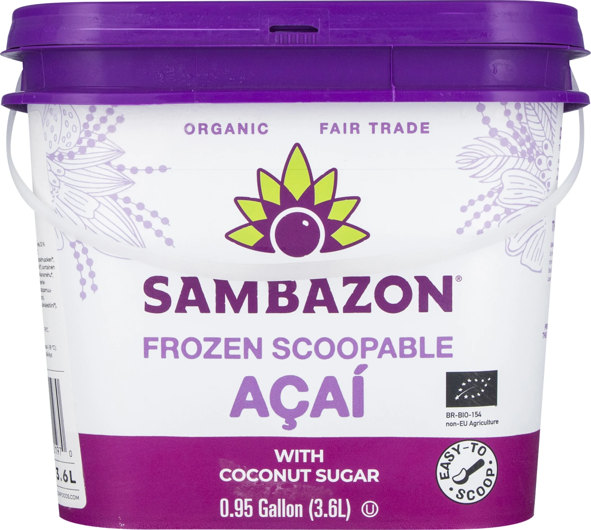 Sambazon Frozen scoopable Acai with coconut sugar