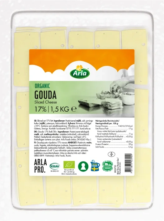 Gouda Eko skivad ost 17%