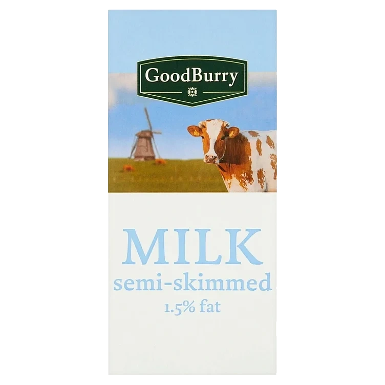 Longlife melk semi skummet 1,5%.    t 1l
