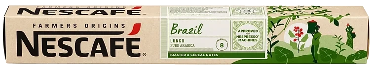 Nescafé Farmers Origins Brazil Kapsler X10 52g