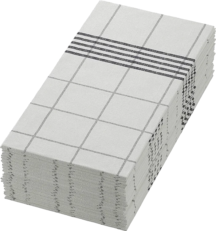 Serv.towel Napkin m.Grå Ruter 1/8br
