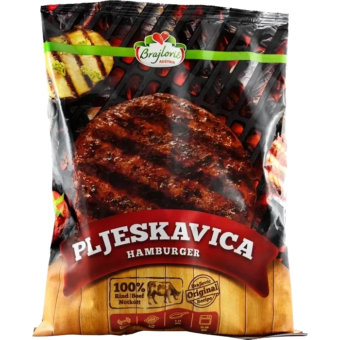 Hamburgare Pljeska Fryst 6x134g 798g Brajlovic