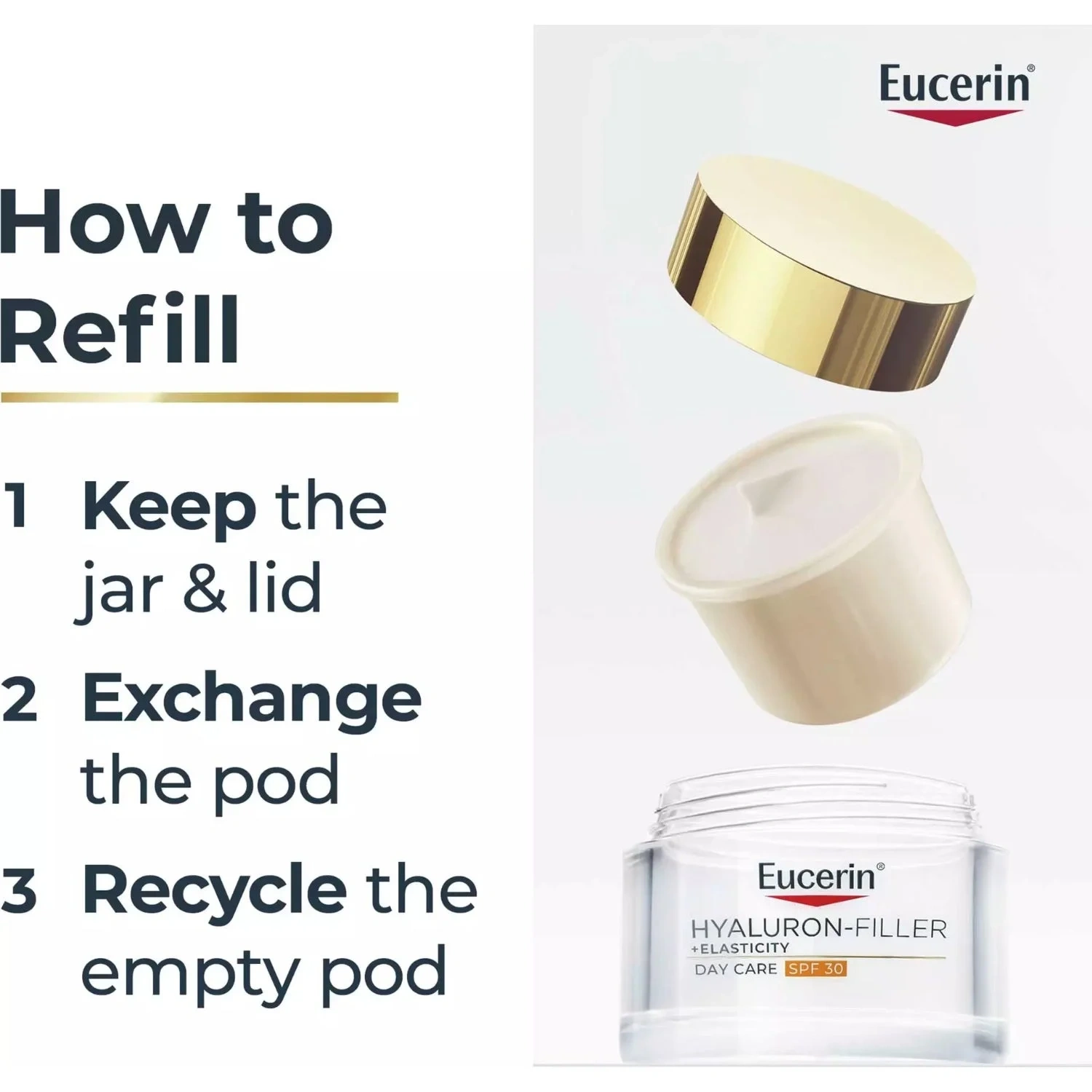 Eucerin Hyaluron-Filler + Elasticity Day Cream SPF30 Refill