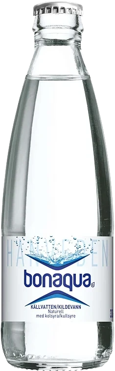 Bonaqua vann med kullsyre naturell glassflaske   24x0,33l
