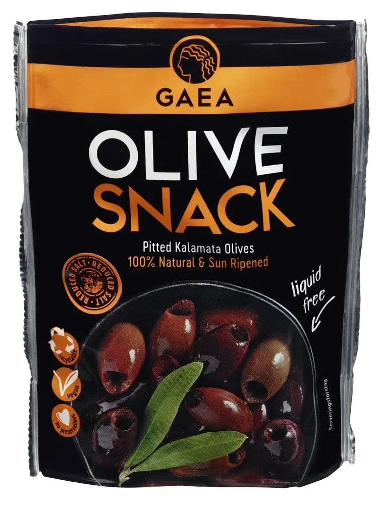 Olive Snack Kalamata u/Sten 65g Gaea