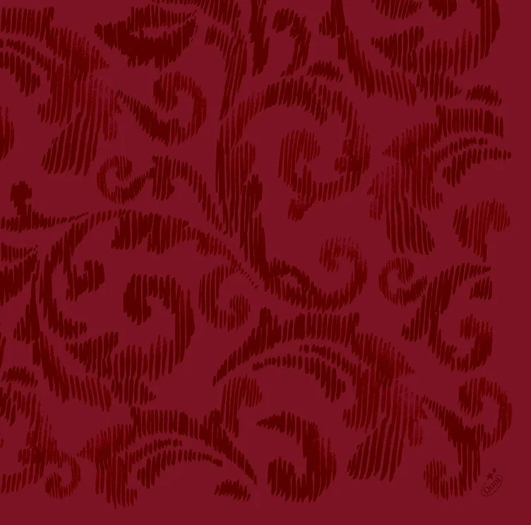 Serviett dunilin 40cm saphira bordeaux  45stk