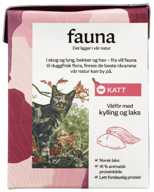 Fauna Katt Våtfor Kylling&Laks 365g