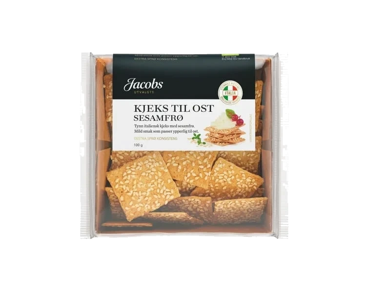 Kjeks til Ost Hvete Sesam 100g Jacobs Utvalgte