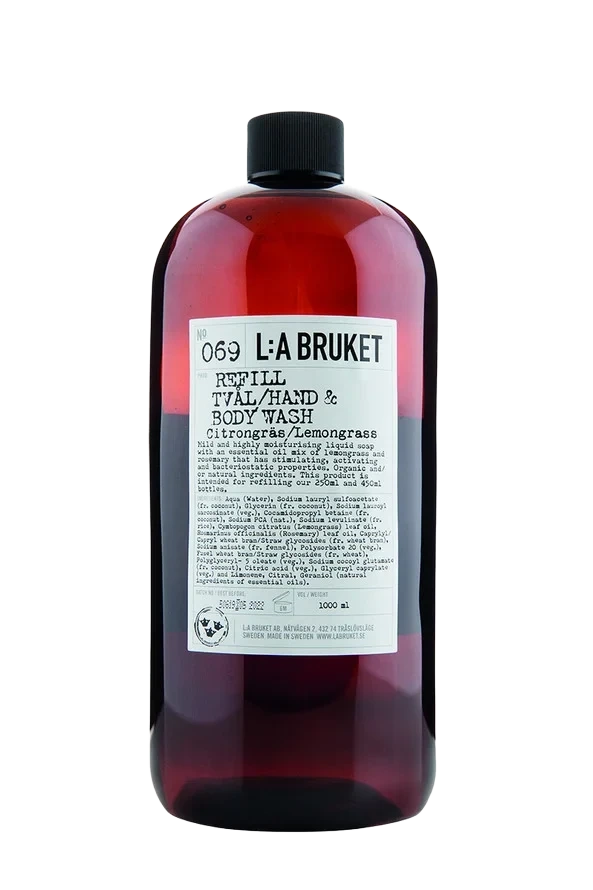 L:A BRUKET 069 Hand & Body Wash Lemongrass Refill 1000 ml