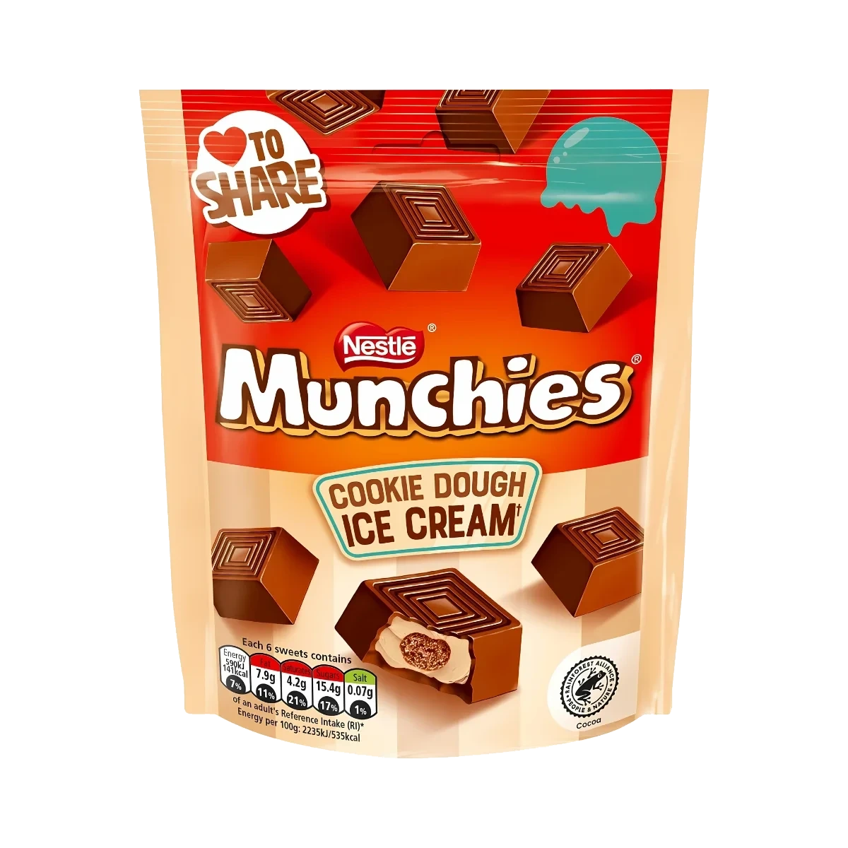 Munchies Cookie Dough Ice Cream Pouch 97 g
