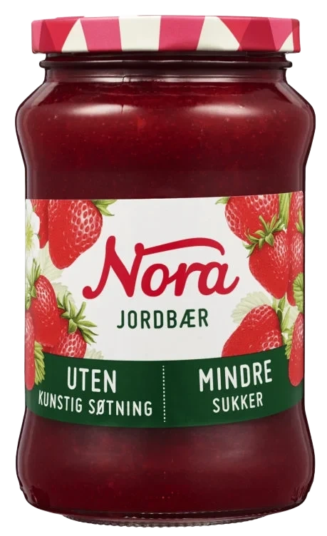 Jordbærsyltetøy Mindre Sukker 530g Stabburet