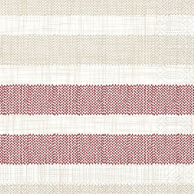 Serviett 3l40cm Rigato Bordeaux