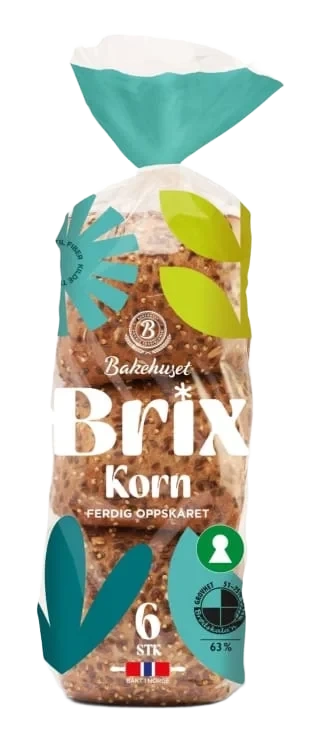 Brix Korn 6stk 420g Bakehuset