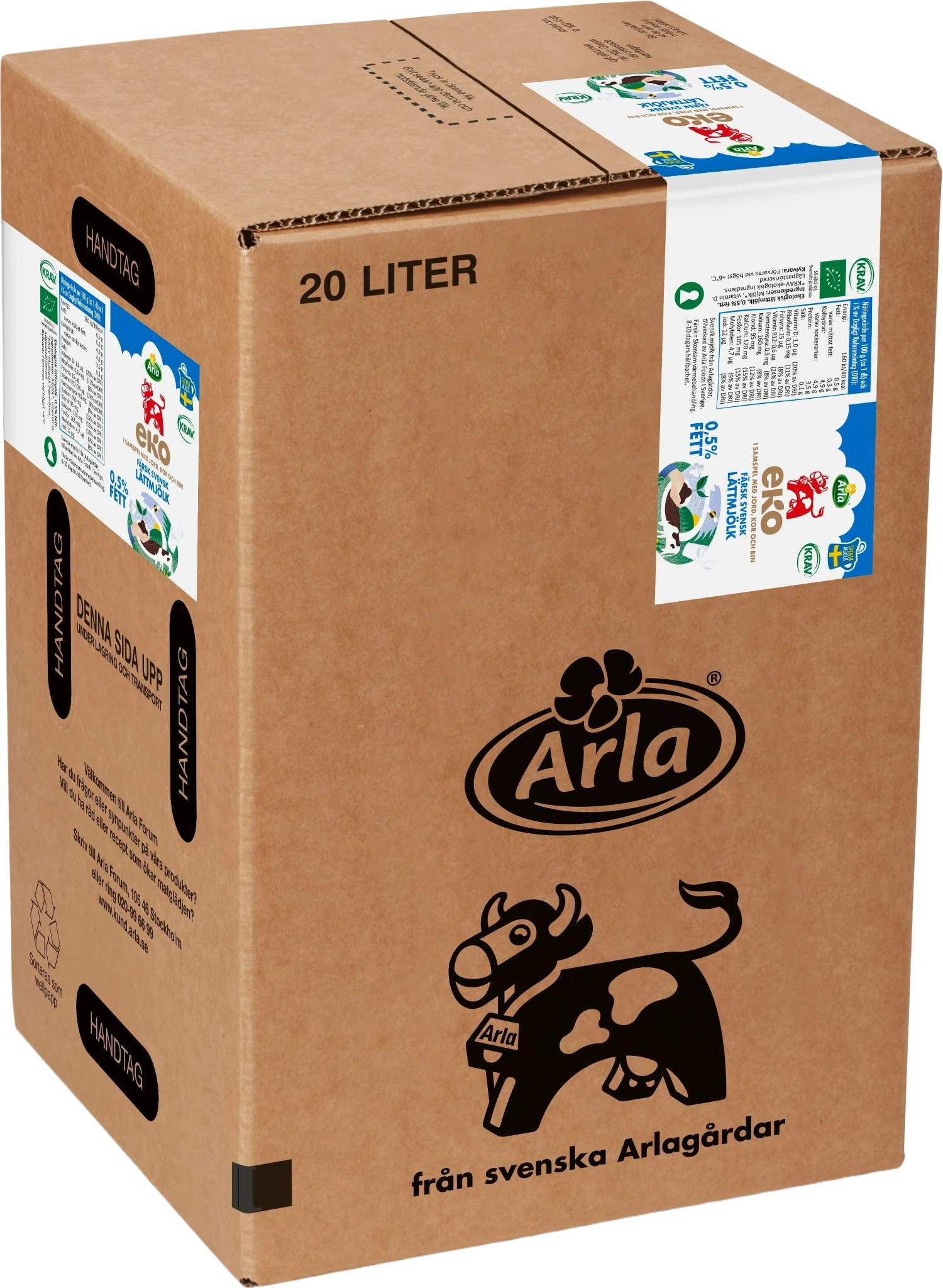 Eko lättmjölk 0.5% storp