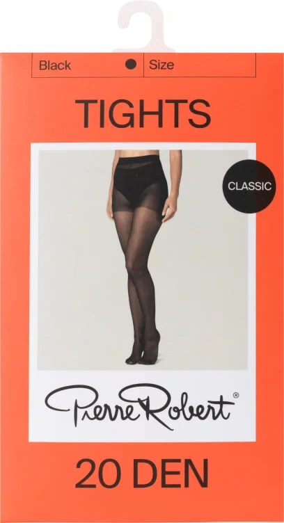 Tights 20 Den Black 44-48 Pierre Robert