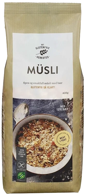 Musliblanding bær økol. gl.fri  425g