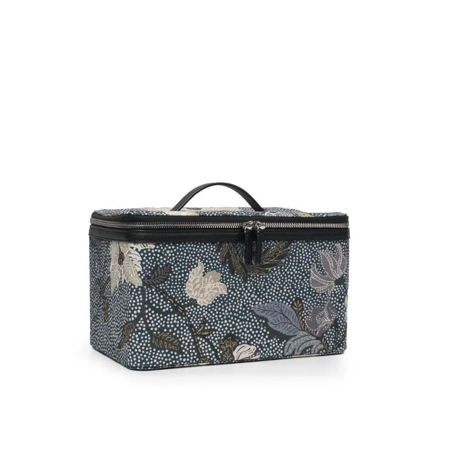 Ceannis Beauty Hard Box Denim Blue Flower Linen