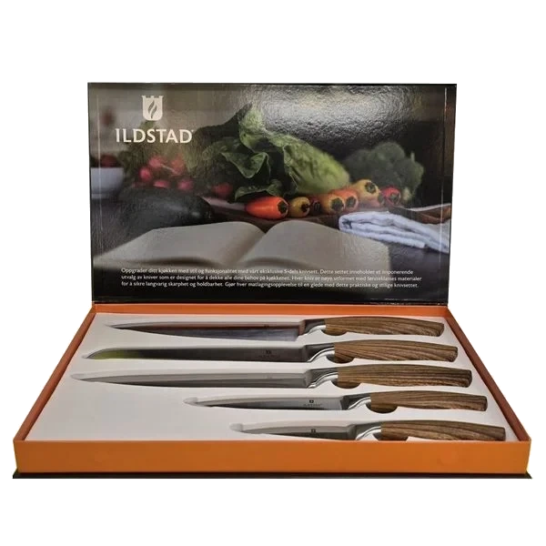 Knivsett Rustfritt Stål - 5 Deler