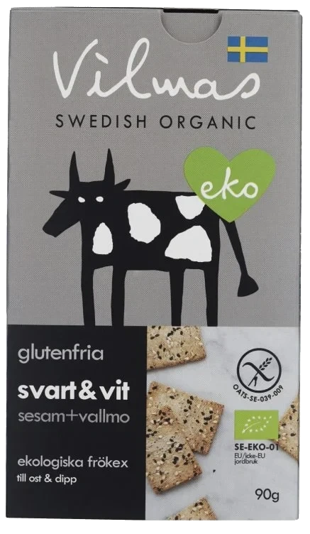Kjeks Black&White glutenfri 90g Vilmas