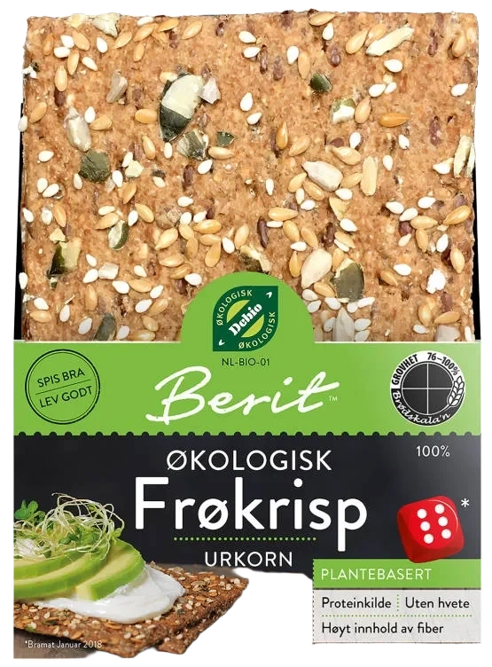 Frøkrisp Knekkebrød Økologisk 170g Berit