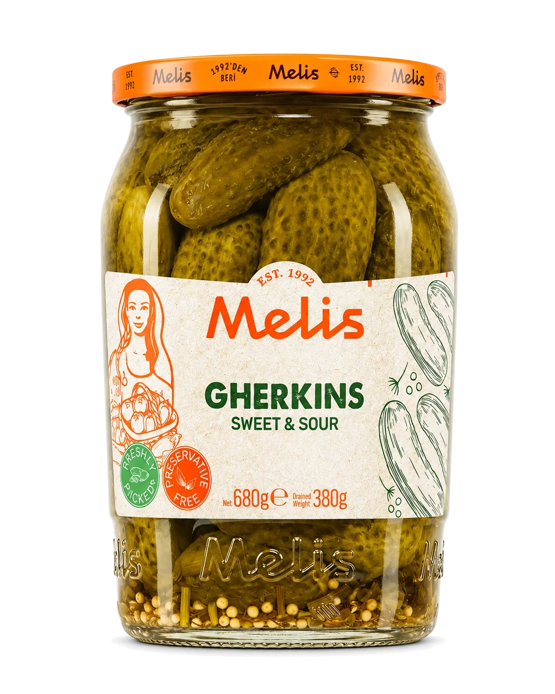 Melis Søte Sylteagurker 680ml