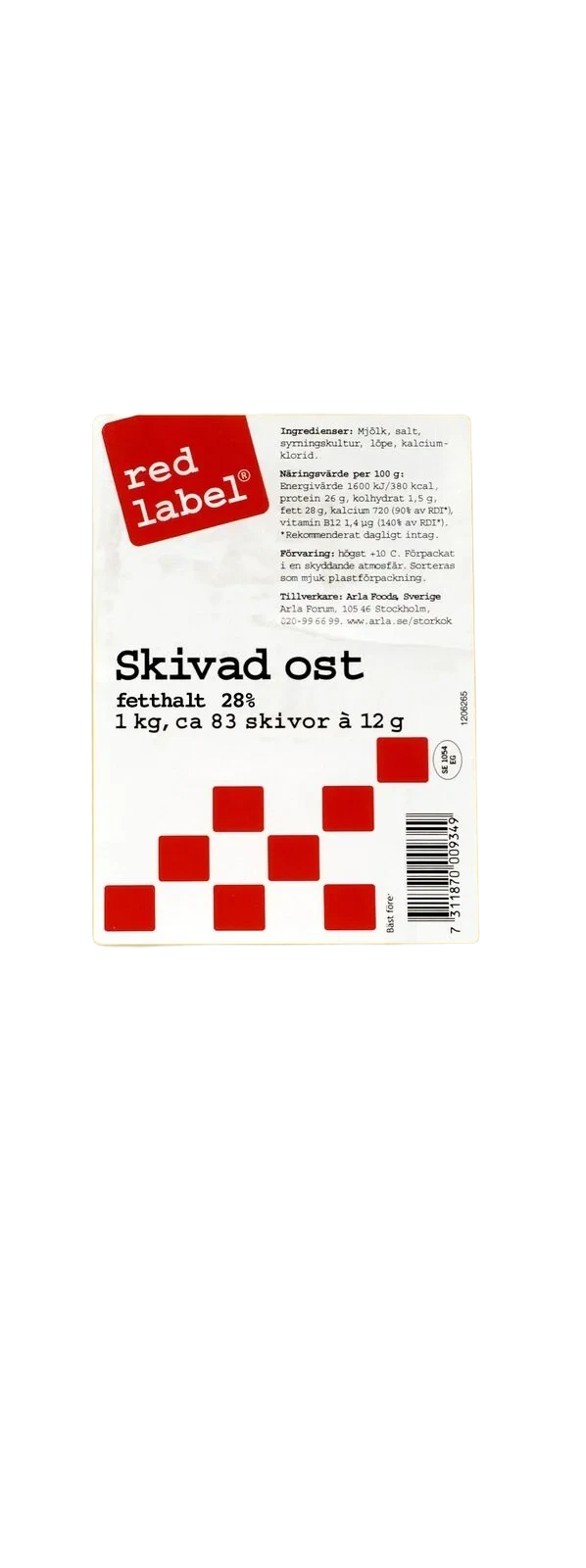 Gouda skivad ost 28%