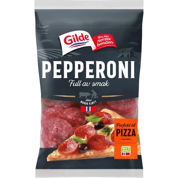 Pepperoni skivet 130g Gilde