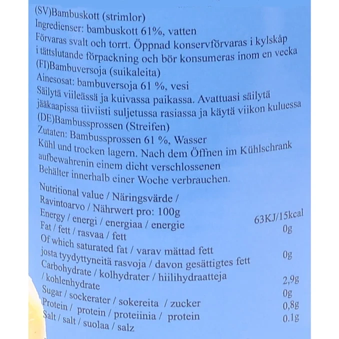 Bambuskott Strimlor
