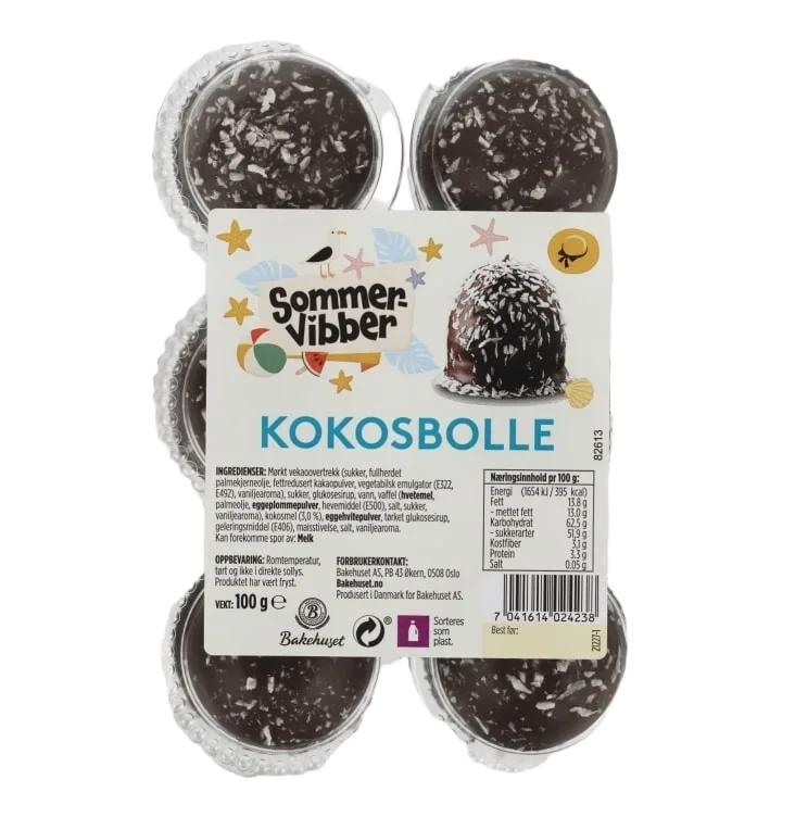 Flødebolle med Kokos 6stk Bakehuset