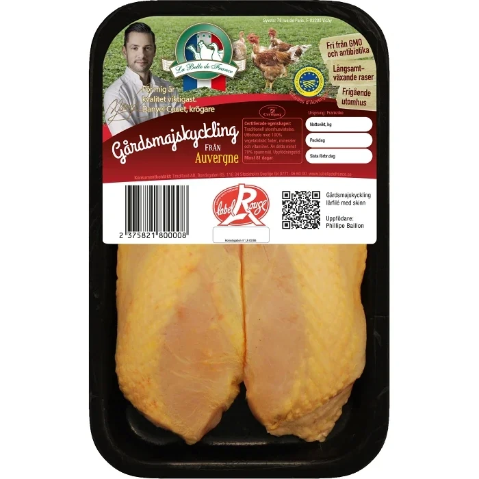 Gårdsmajskycklinglårfilé ca 400g La belle de France