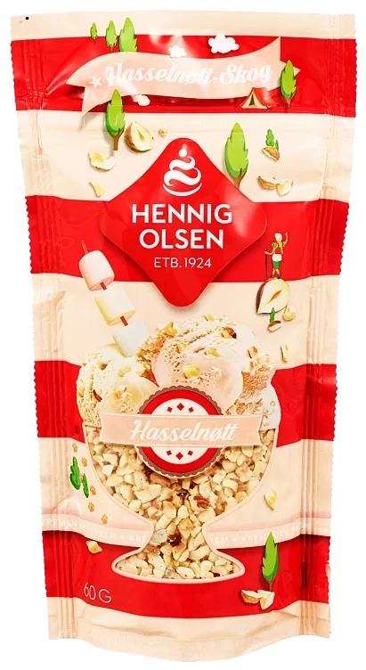 Strøssel Hakkede Hasselnøtter 60g Heo