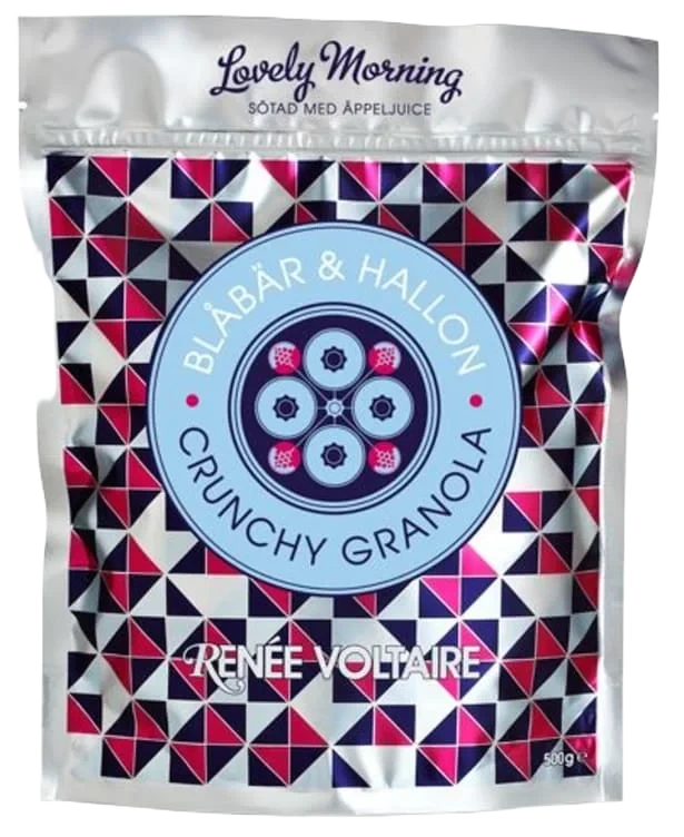 Granola Bringebær &Blåbær 500g Renee Voltaire
