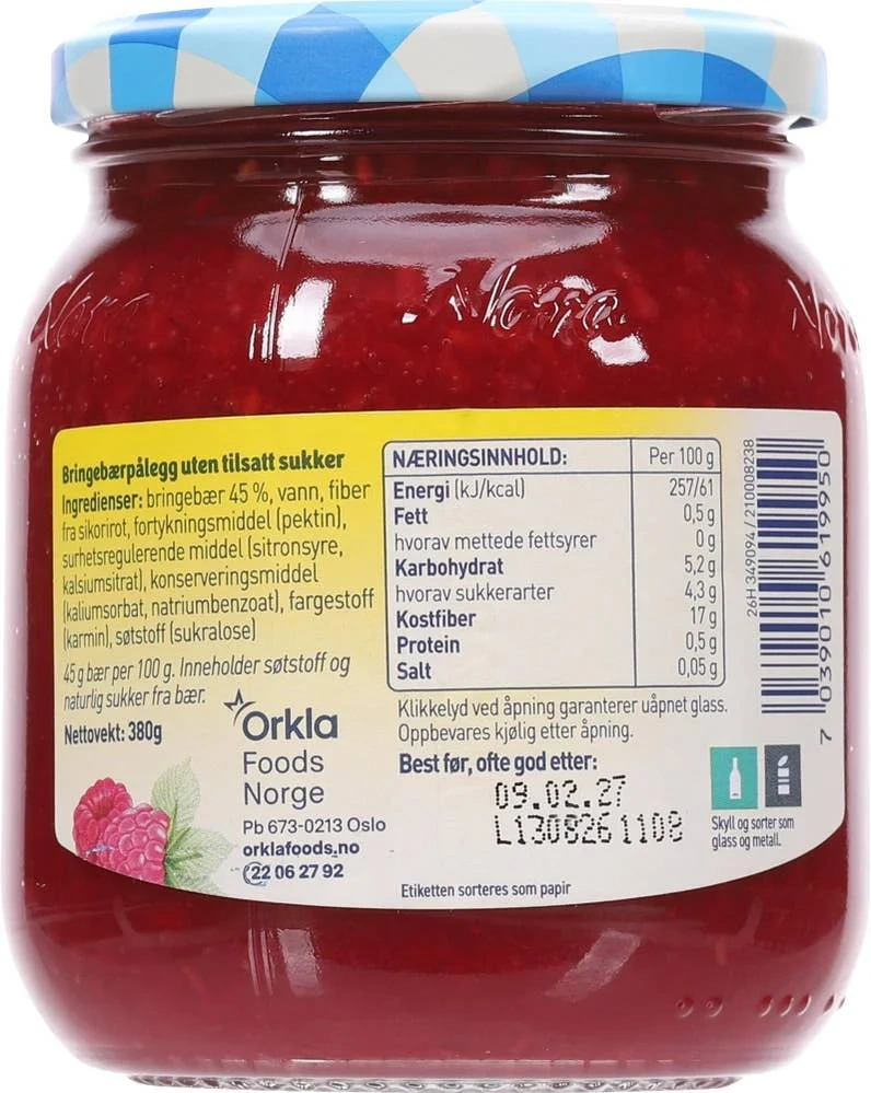 Stabburet Bringebærsyltetøy