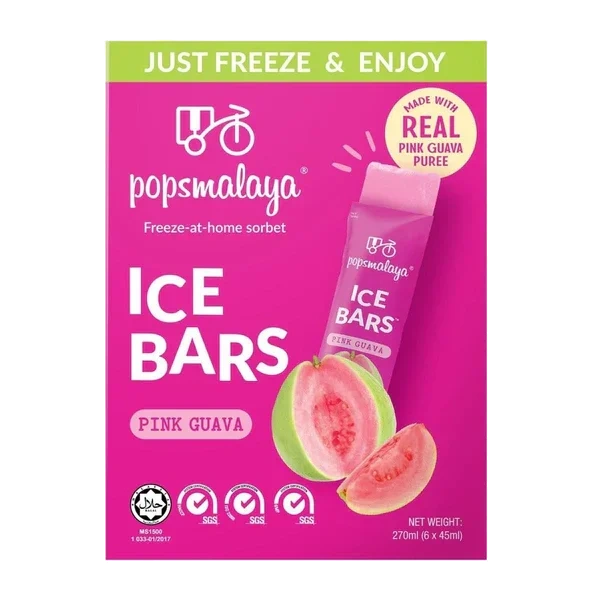 Popsmalaya Ice Bar Pink Guava 6 stk 270ml