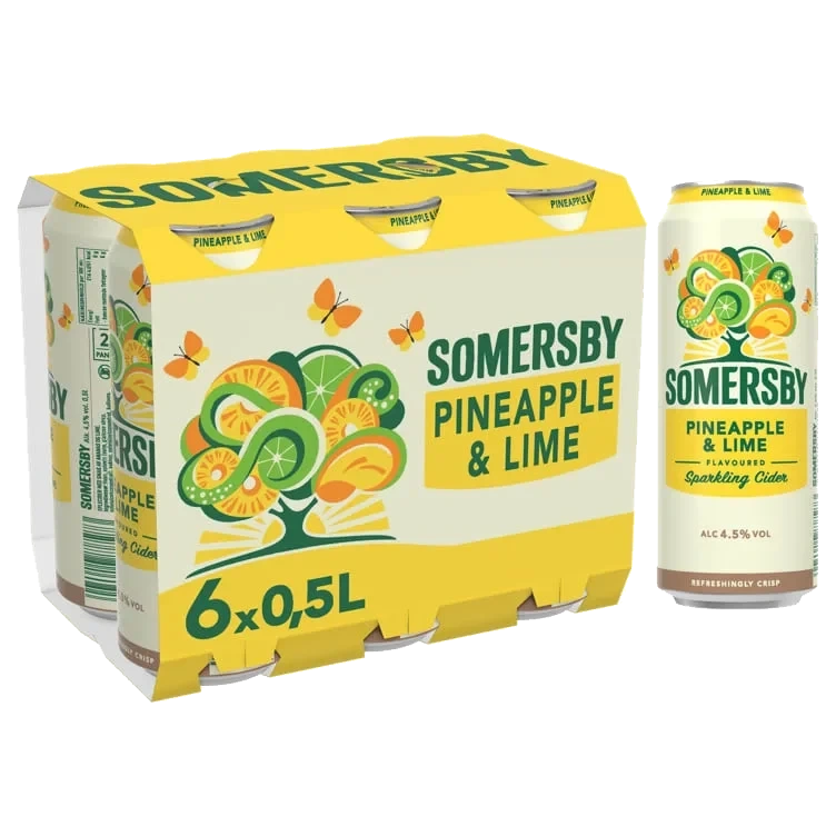 Somersby Cider Mango Lime Lite 0,5l Bx 6stk