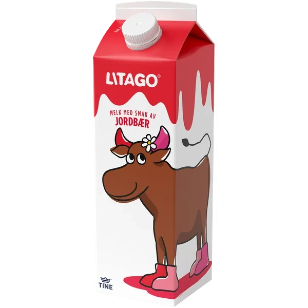 Litago Jordbær 0.5l Tine Eske 10stk