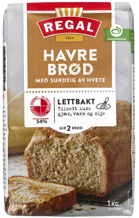 Havrebrød Lettbakt 1kg Regal