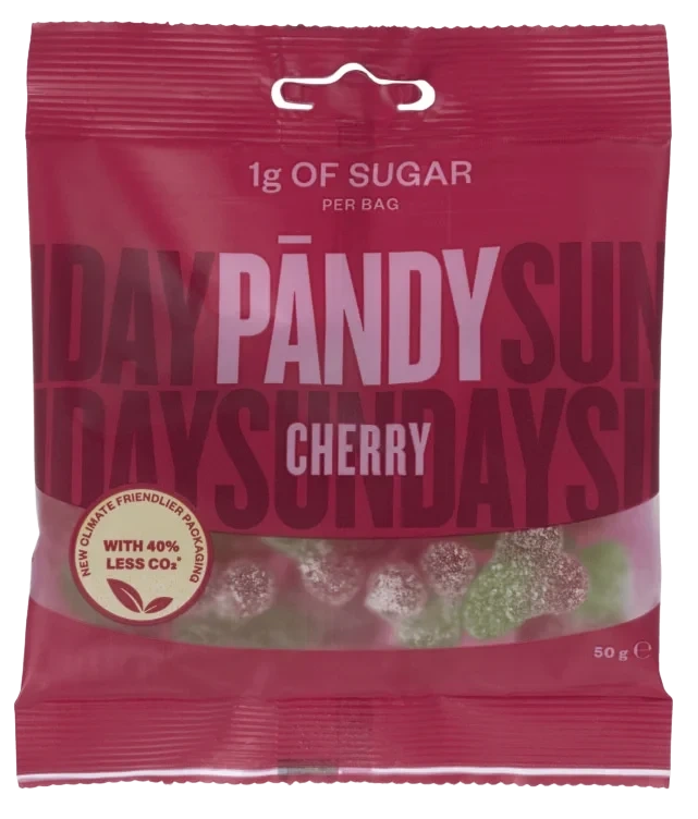 Pändy Candy Cherry uten Tilsatt Sukker