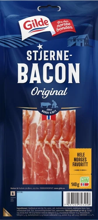 Stjernebacon Skivet 140g Enh
