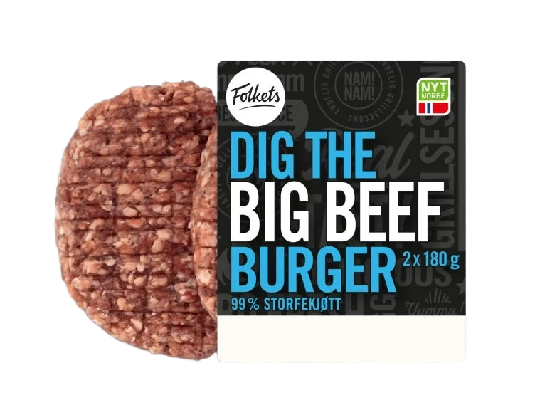 Burger Big Beef 2x180g Folkets