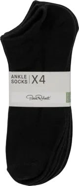 Ankle Socks X4 Black 41-45