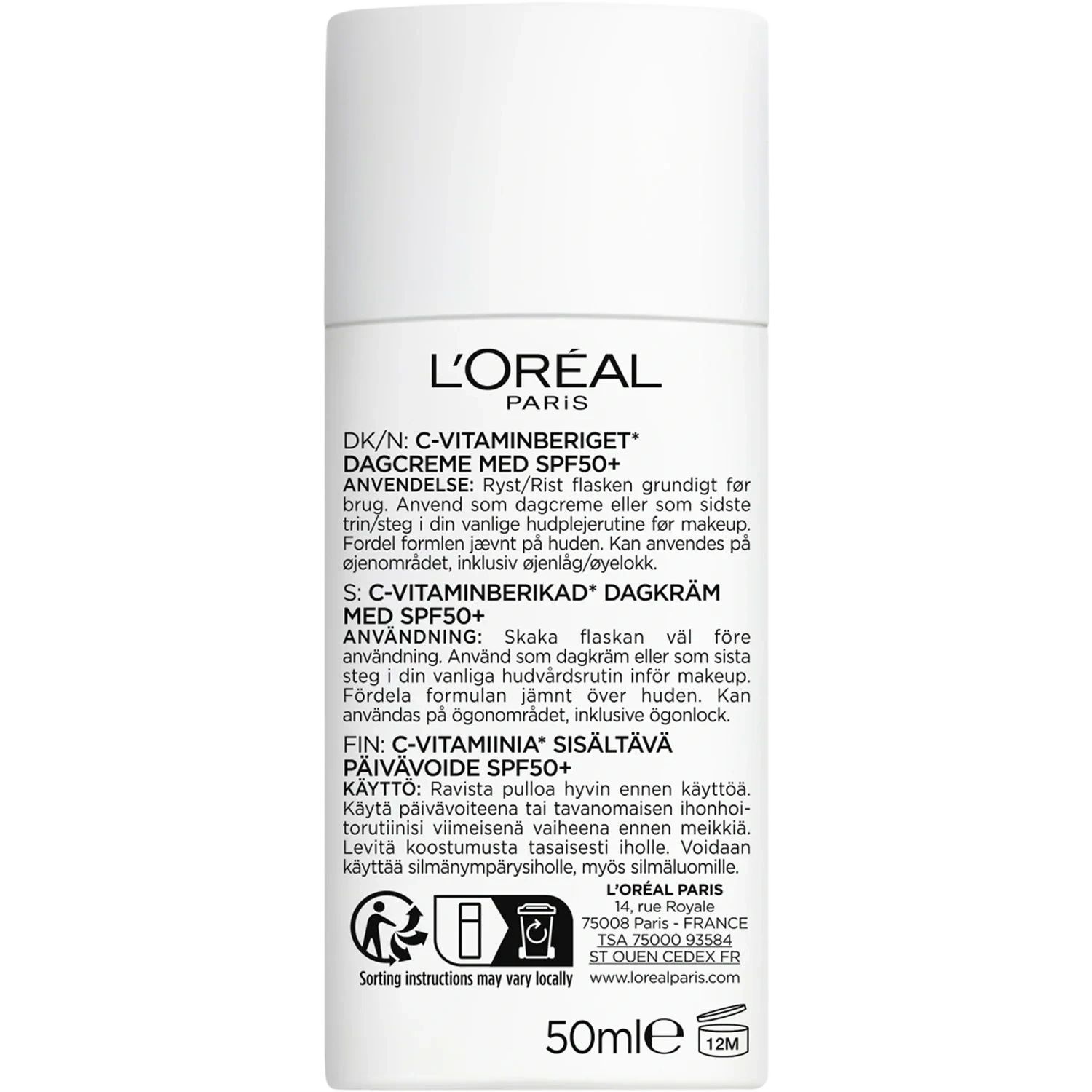 L'Oréal Paris Revitalift Clinical Daily UVA Fluid