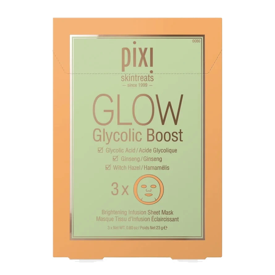 Pixi GLOW Glycolic Boost Sheet Mask 3 pcs