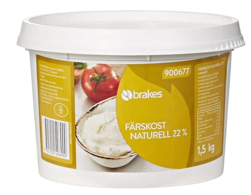 Färskost naturell 22% LF