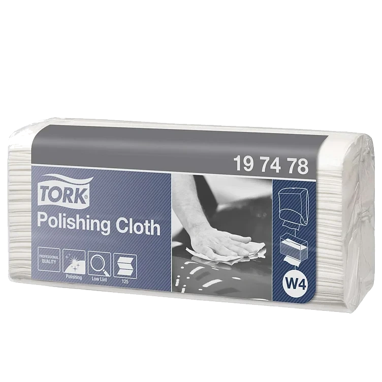 Poleringsklut top-pak hvit w4   125stk