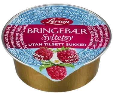 Lerum Bringebærsyltetøy Original Utan Tilsett Sukker Kuvert