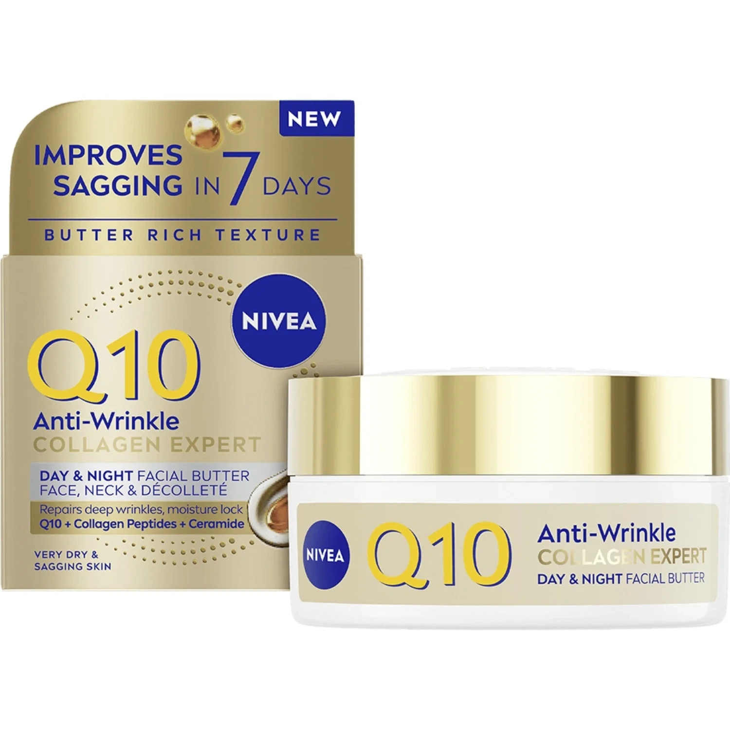 Nivea Ansiktskräm Q10 Anti-Wrinkle Collagen Expert Day & Night Facial Butter 50 ml