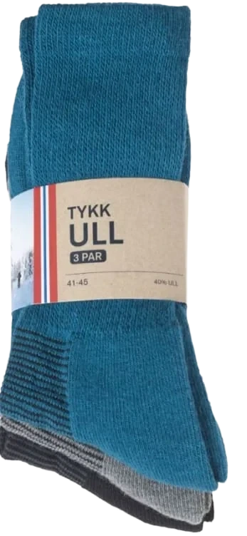 Lm Ng Tykk Ullsokk X3 41-45  MIX